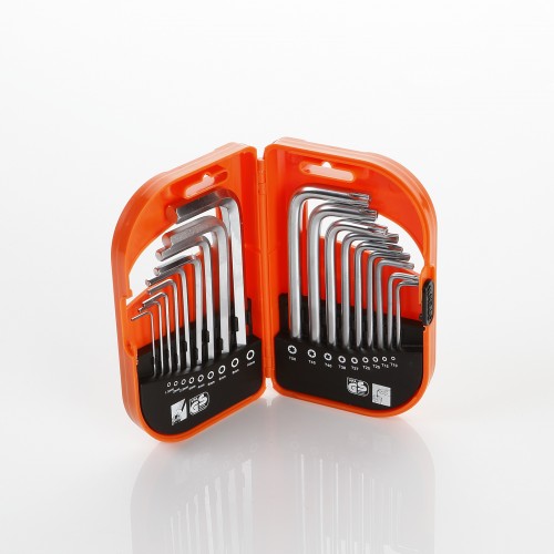 Juego De Llaves Allen Y Torx Inviolable, Estuche De Plástico ALYCO ORANGE