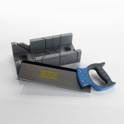 Juego Serrucho De Costilla Y Caja De Ingletear De Plástico ALYCO