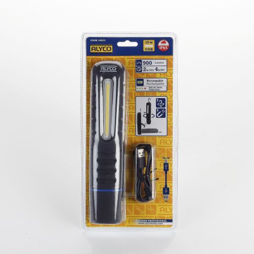 Linterna Recargable Reforzada Abatible Bifocal 10W Cob Ip65 ALYCO