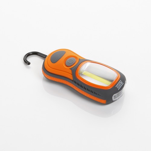 Linterna De Trabajo Bifocal Larga 3W Cob + 3 Led ALYCO ORANGE