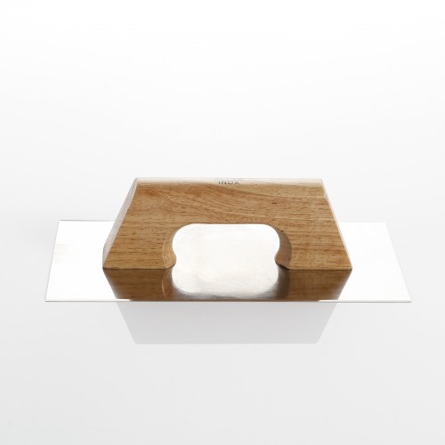 Llana Rectangular Inoxidable Afilada Mango Madera ALYCO