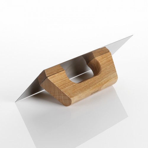 Llana Rectangular Inoxidable Afilada Mango Madera ALYCO