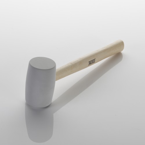 Maza De Goma Blanca Con Mango De Madera ALYCO
