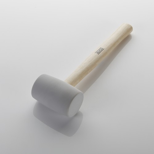 Maza De Goma Blanca Con Mango De Madera ALYCO