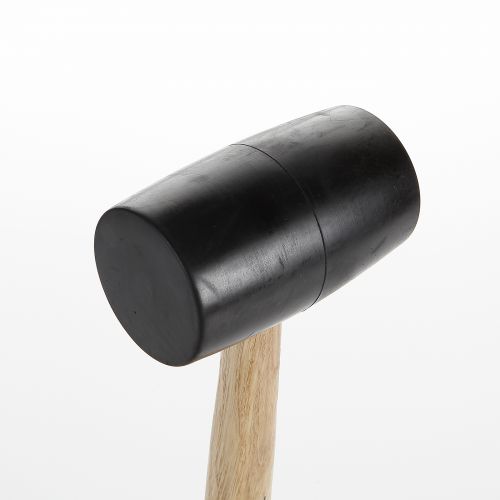 Maza De Goma Negra Con Mango De Madera ALYCO