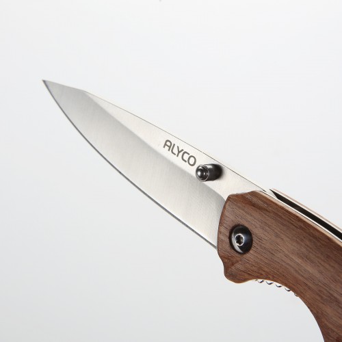 Navaja Con Filo De 82mm Y Mango De Madera ALYCO