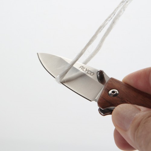 Navaja Con Filo De 60mm Y Mango De Madera ALYCO