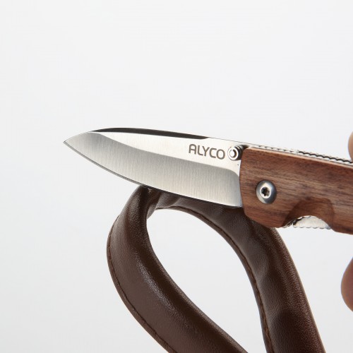 Navaja Con Filo De 70mm Y Mango De Madera ALYCO