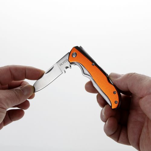 Navaja Inoxidable Para Electricista Mango Aluminio ALYCO ORANGE