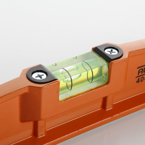Nivel Trapezoidal Magnético 2 Fiolas Fundición De Aluminio ALYCO ORANGE