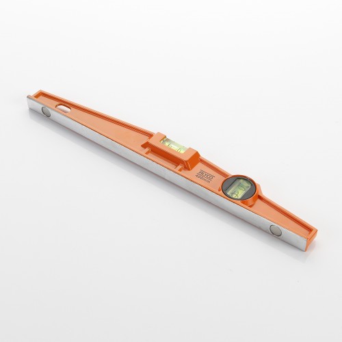 Nivel Trapezoidal Magnético 2 Fiolas Fundición De Aluminio ALYCO ORANGE