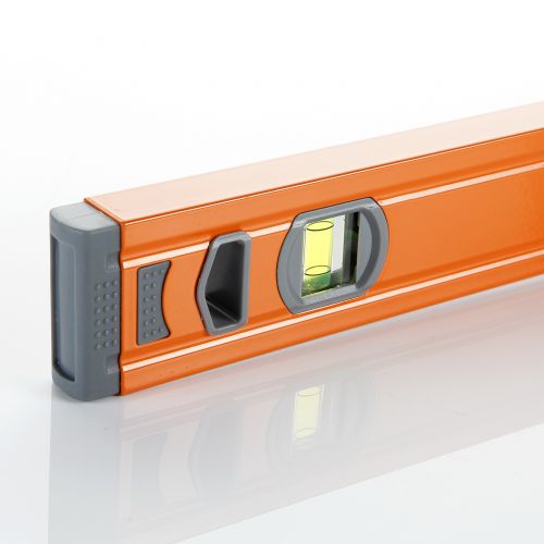 Nivel Tubular 3 Fiolas De Perfil Rectangular De Aluminio ALYCO ORANGE