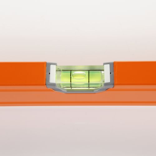 Nivel Tubular 3 Fiolas De Perfil Rectangular De Aluminio ALYCO ORANGE