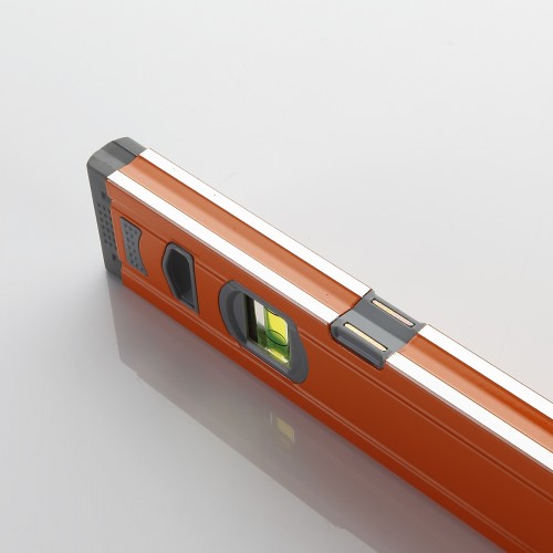 Nivel Tubular Magnético 3 Fiolas De Perfil Rectangular De Aluminio ALYCO ORANGE