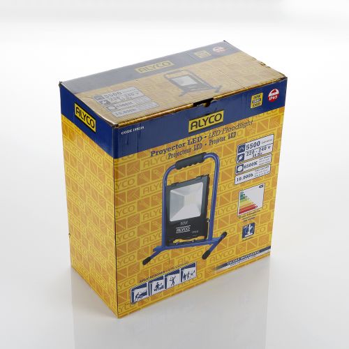 Proyector Inclinable Extrafino Soporte Metálico 50W Smd Ip65 ALYCO