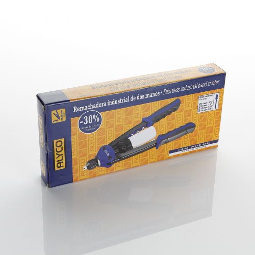 Miniatura Remachadora De Dos Manos Alta Potencia 4 Bocas De 2,4 A 4,8 Mm ALYCO