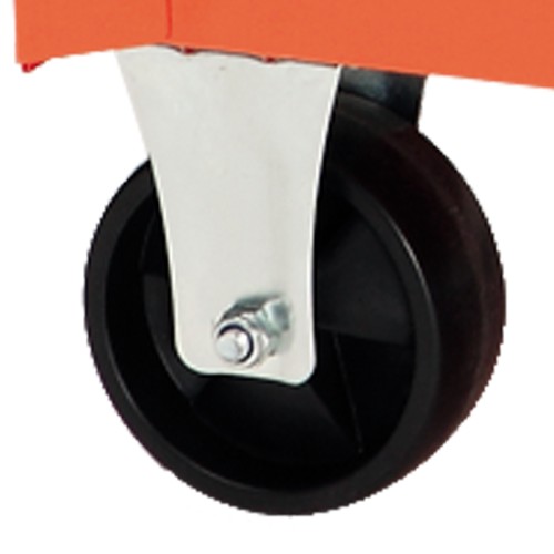 Rueda Fija 5"x2" (13x5cm) Con Eje Y Pletina Para Carros ALYCO