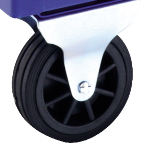 Rueda Fija 4"x1,5" (10x3,8cm) Con Eje Y Pletina Para Carros ALYCO