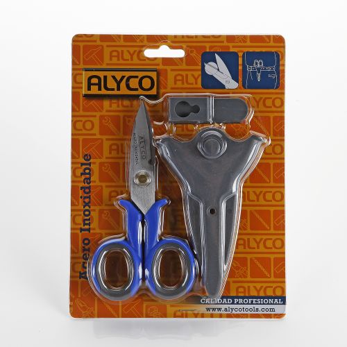 Tijera De Electricista Multiuso En Acero Inoxidable Con Funda ALYCO