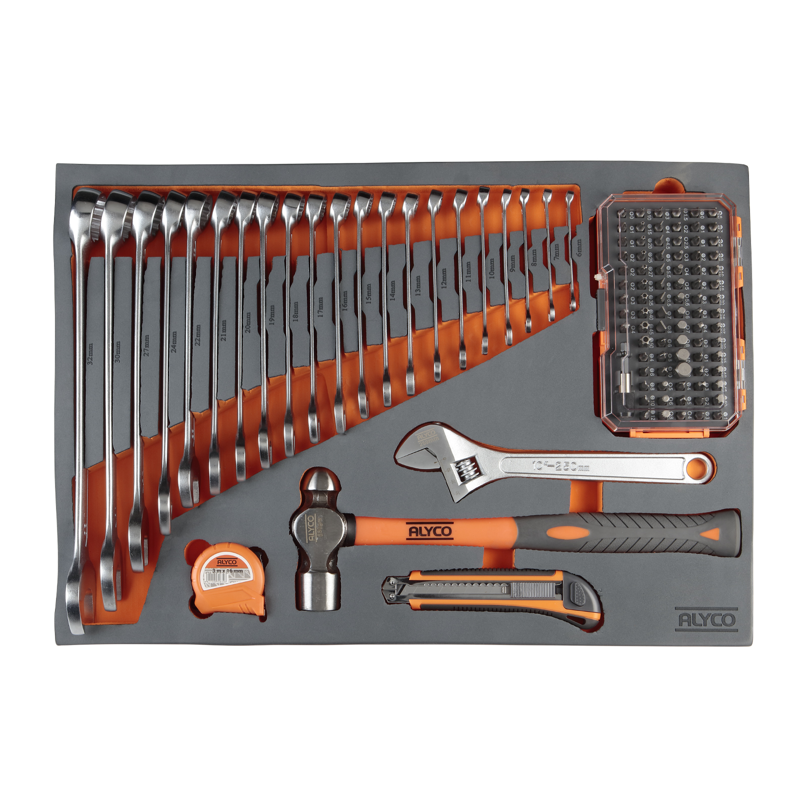 Carro Metálico de 6 Cajones con Composición de 3 Bandejas – 235 Htas. ALYCO ORANGE