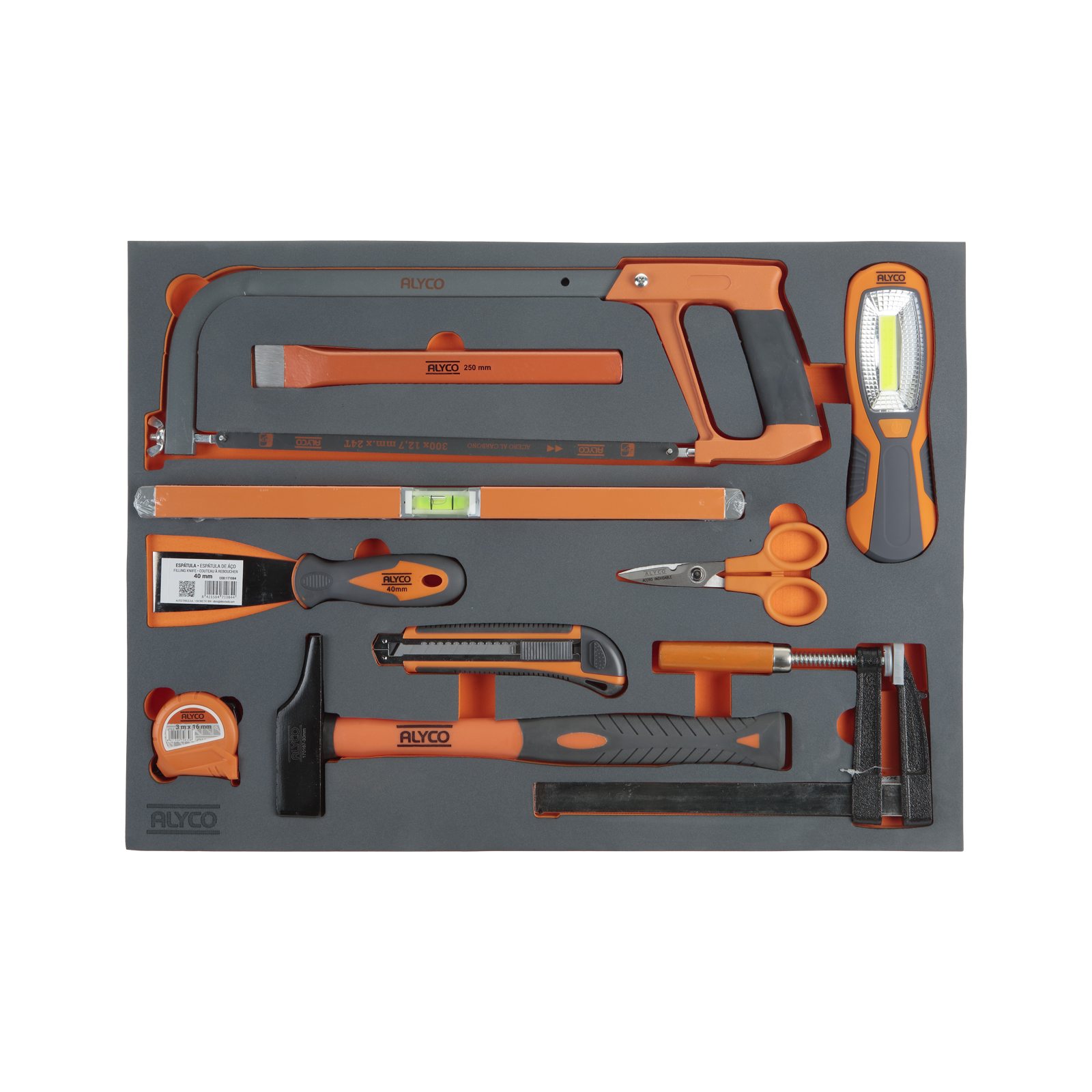 Bandeja De Espuma Con Juego De Herramientas Varias (1) ALYCO ORANGE