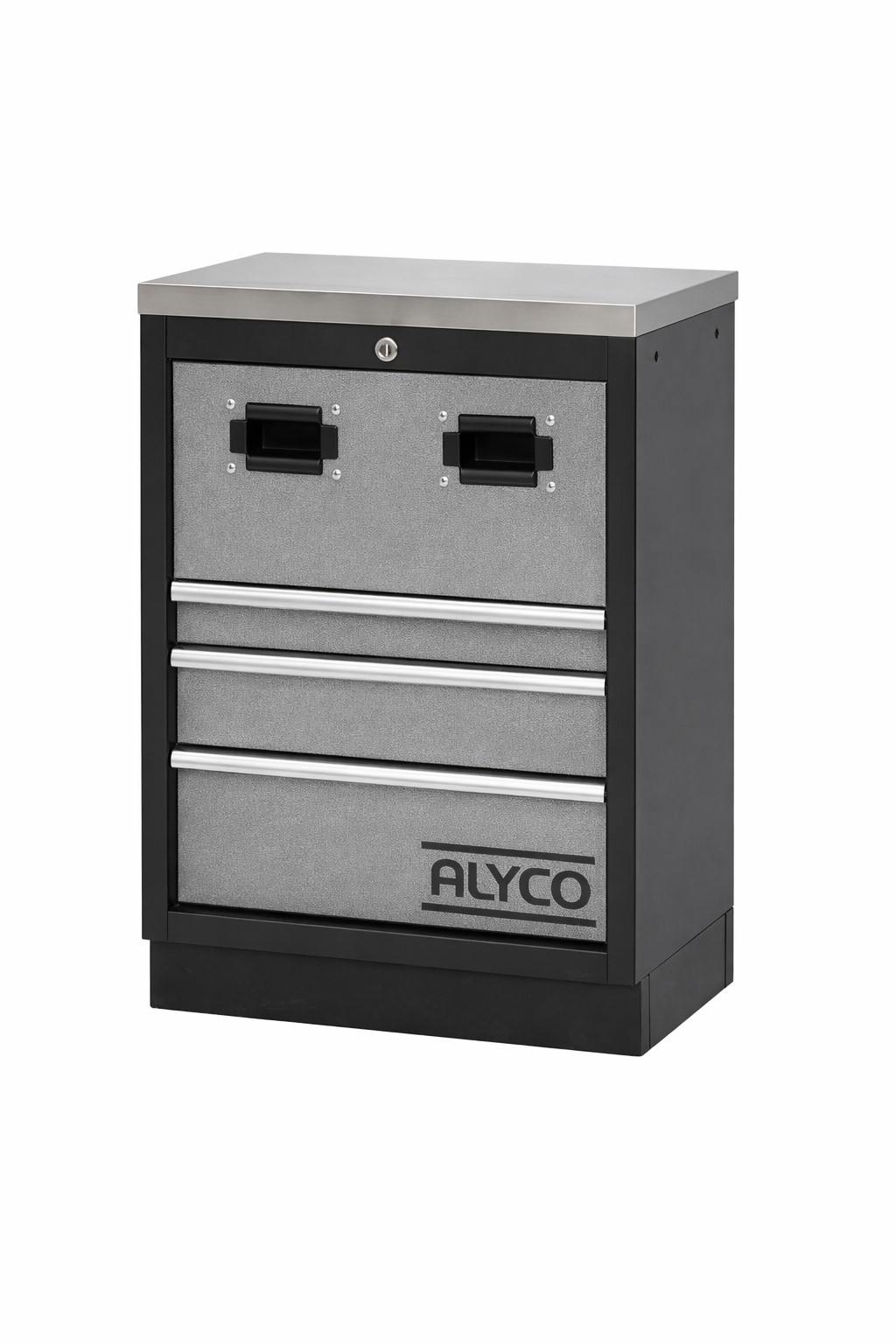 Armario Base Met. 3 Cajones + 2 Orificios Enc. Acero Inox Alyco