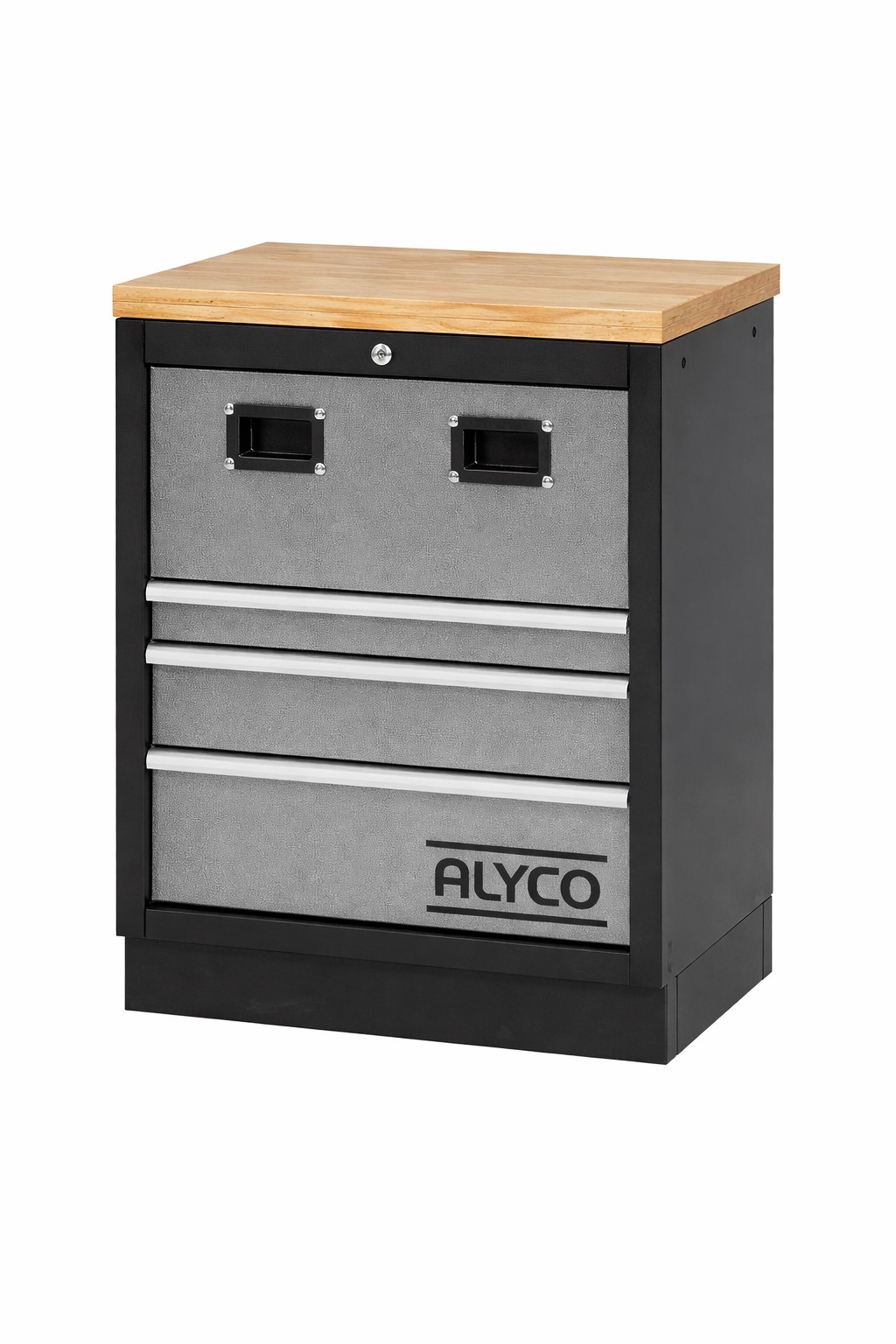 Armario Base Met. 3 Cajones + 2 Orificios Enc. Madera Alyco