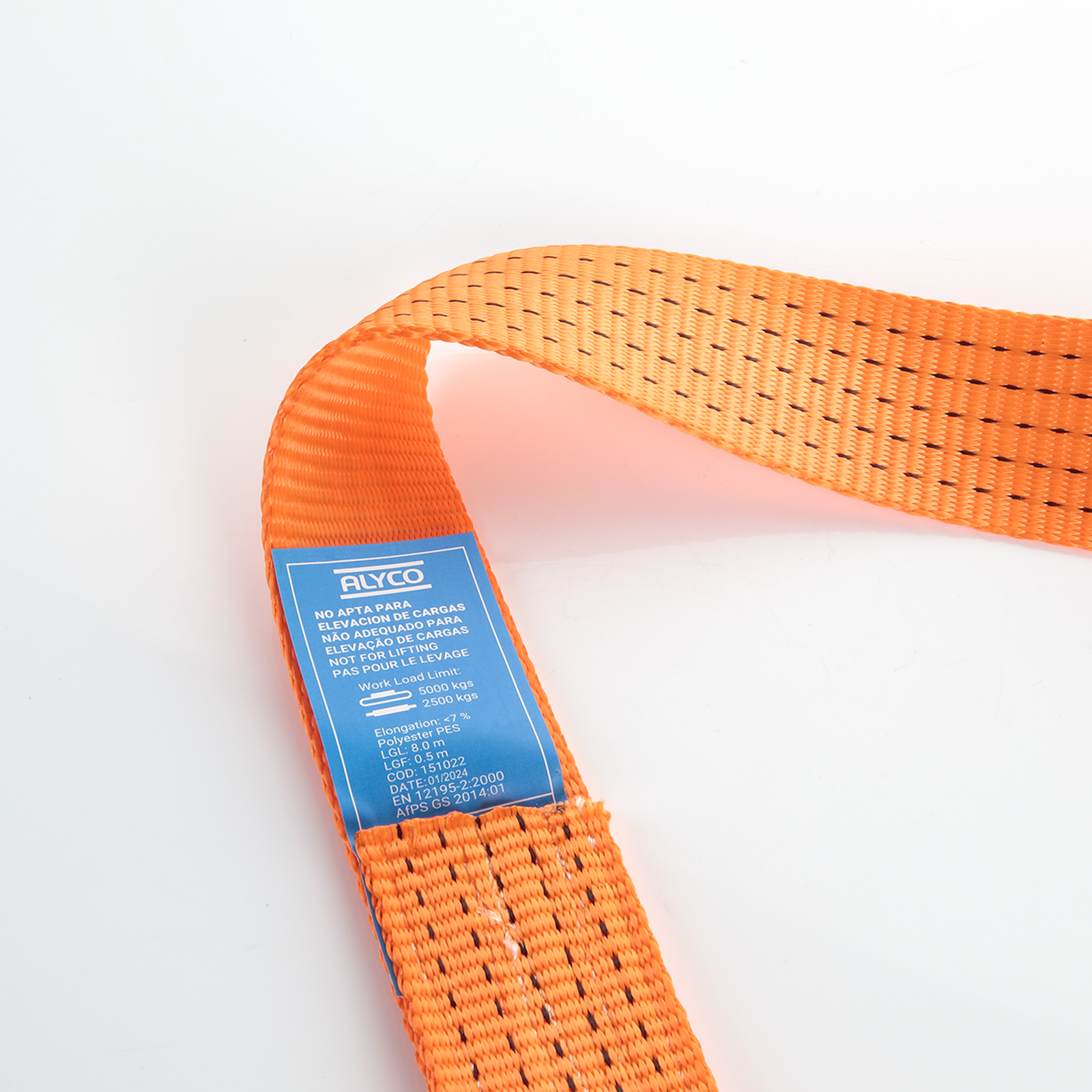 Cinta de amarre 50 mm x 8,5 /10 / 12 M trinquete, abierto Alyco