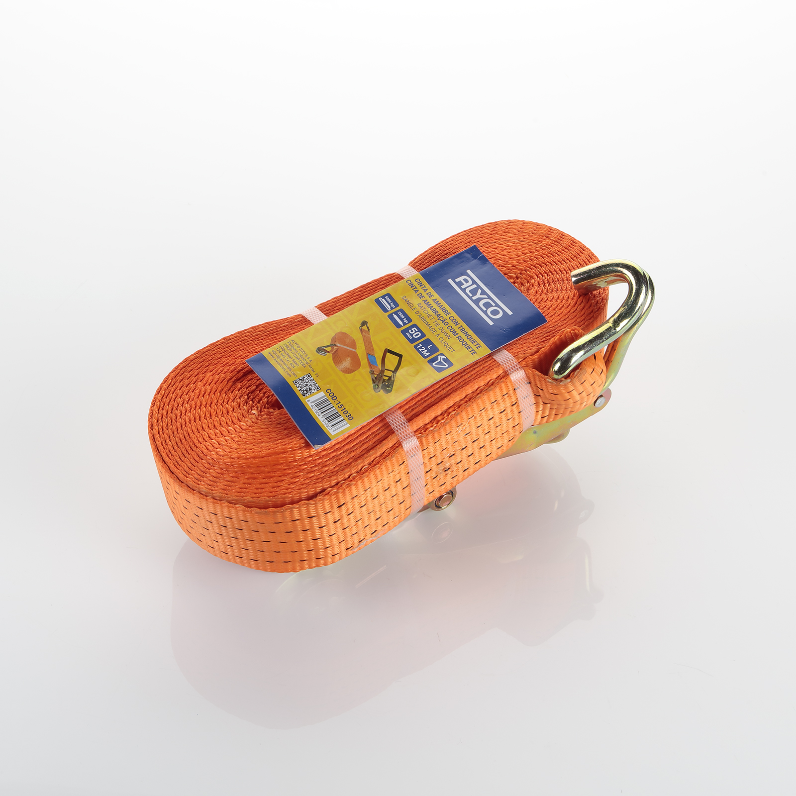 Cinta de amarre 50 mm x 8,5 / 10 /12 M trinquete, cerrado ALYCO