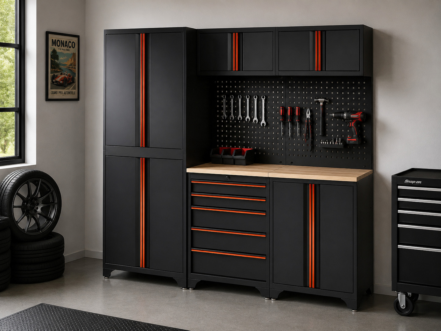 Conjunto 3 módulos con cajonera Alyco Orange