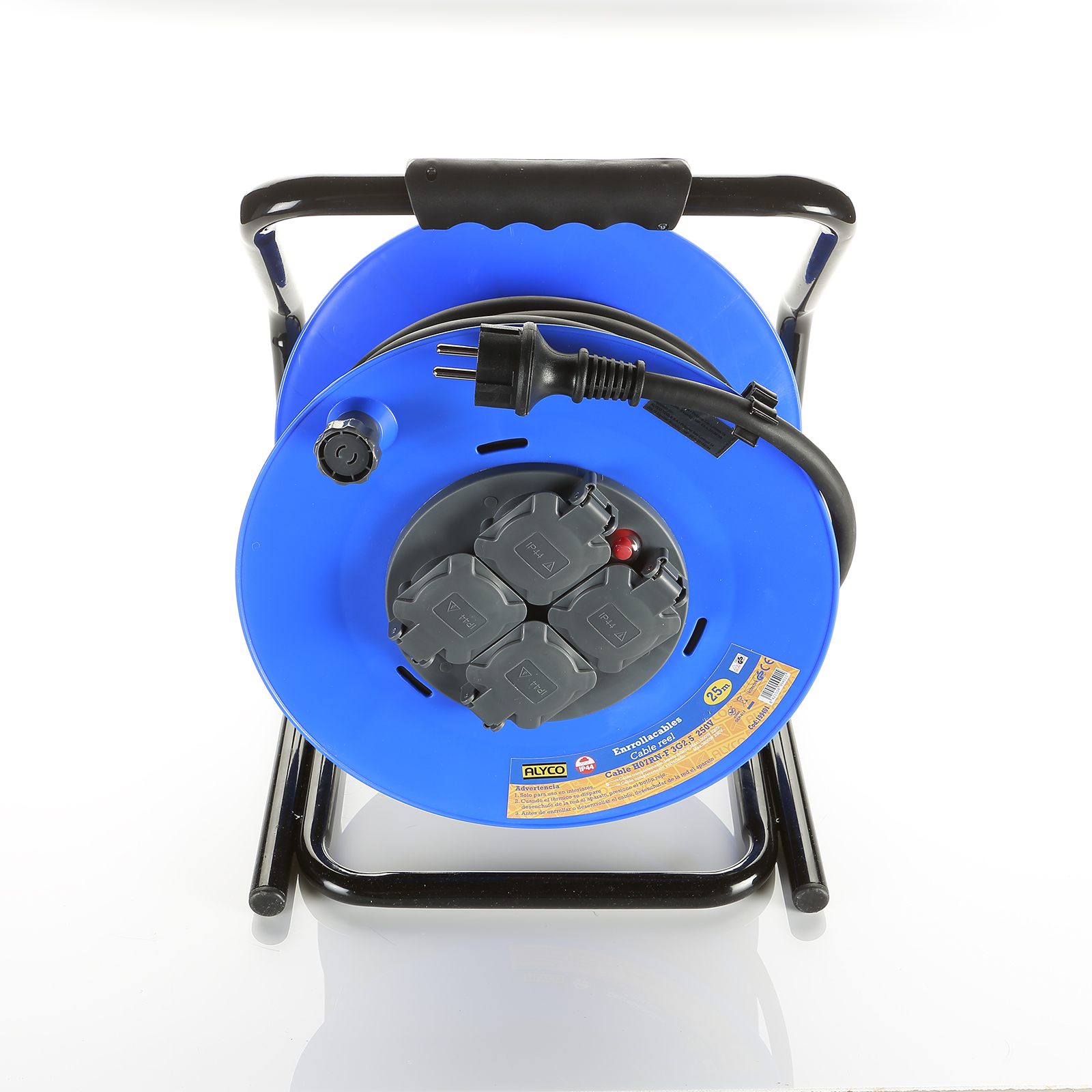 Enrouleur électrique 40 mètres de câble - tambour bleu