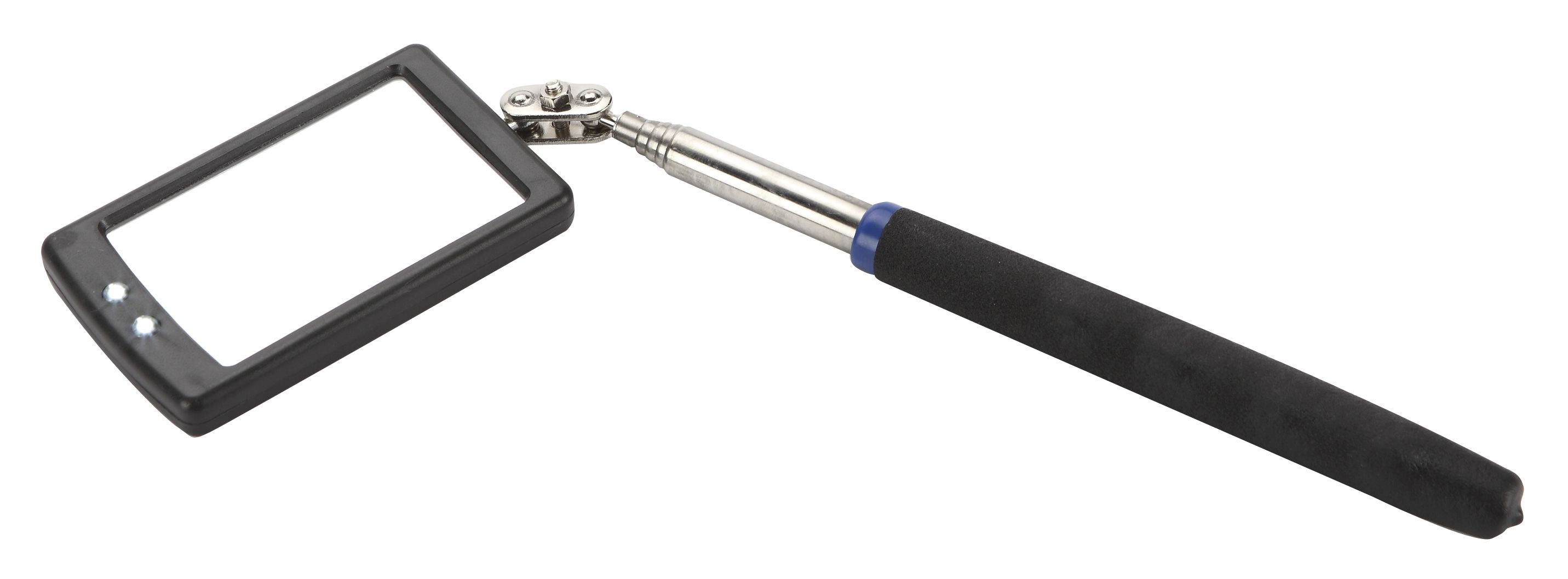 thumbnail image 2 of 8X LED Lighted Inspection Mirror – Telescoping, Swivel, Extendable – For Auto Mechanics 2 of 6
