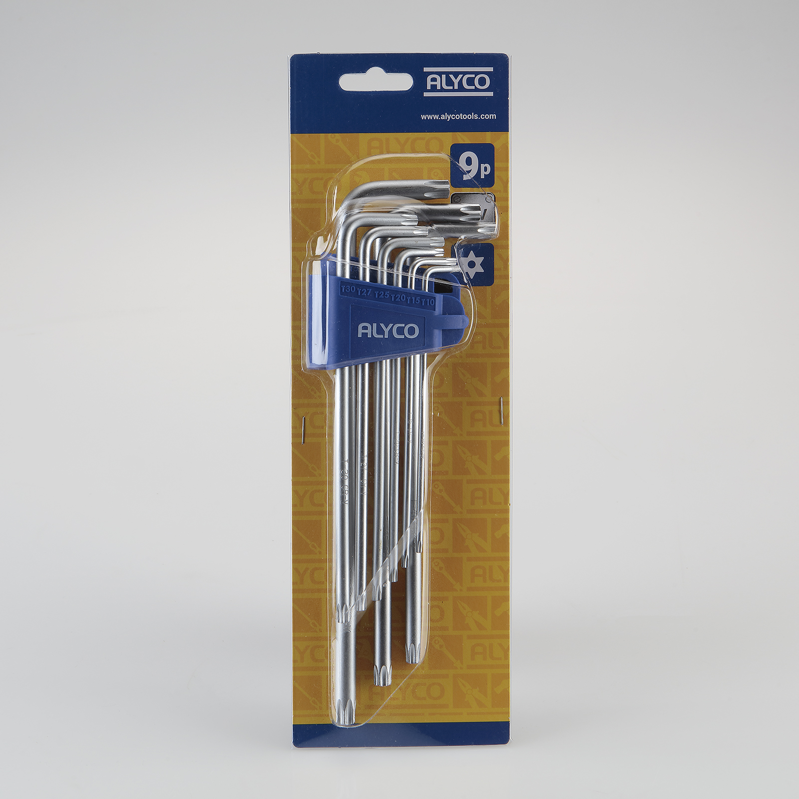 Juego De Llaves Torx Inviolable Extralarga, Soporte De Plástico ALYCO