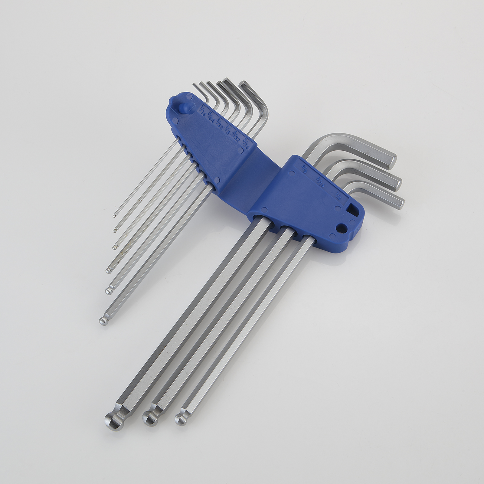 Juego De Llaves Allen De Bola Extralarga En Pulgadas, Soporte De Plástico ALYCO