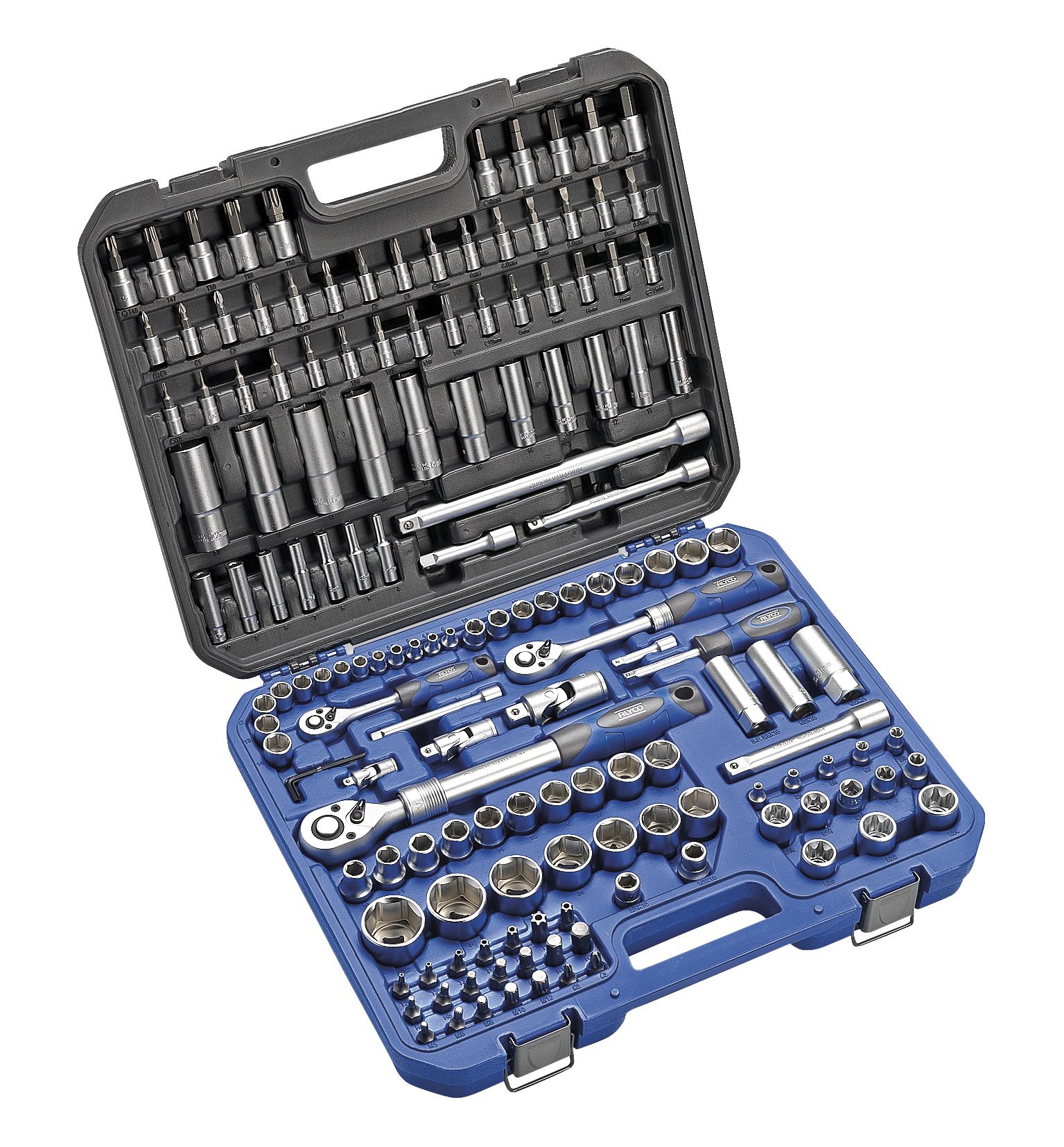 Coffret clé à cliquets 1/4'' et 1/2 douilles longues E-Torx embouts outils  Cr-V