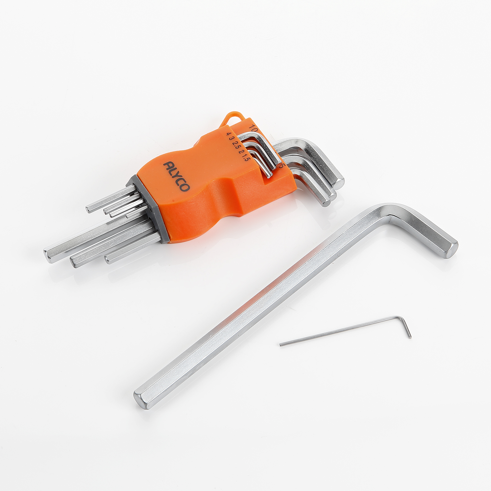 Miniatura Juego De Llaves Acodadas Hexagonales Allen, Soporte De Plástico ALYCO ORANGE