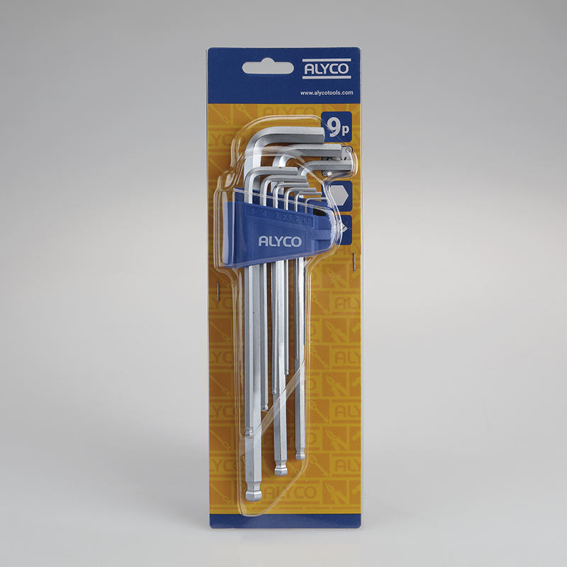 Juego De Llaves Allen De Bola Extralarga, Soporte De Plástico ALYCO