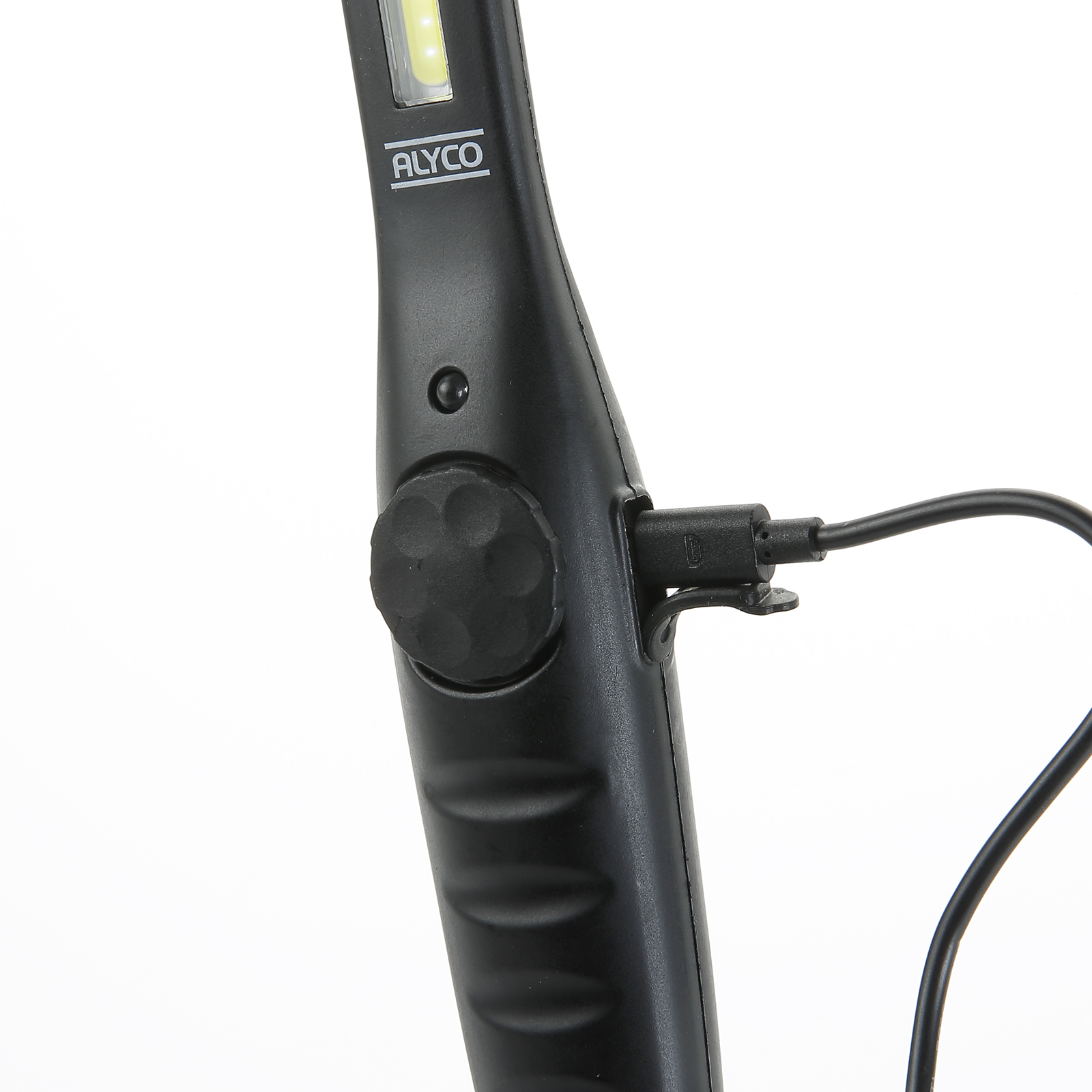 Linterna led recargable con usb e iman cob 300 lumens