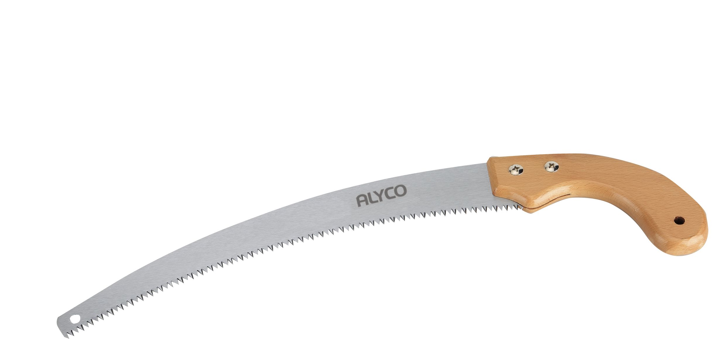 Scie d'élagage courbe de 480 mm avec poignée en bois ALYCO, Produits