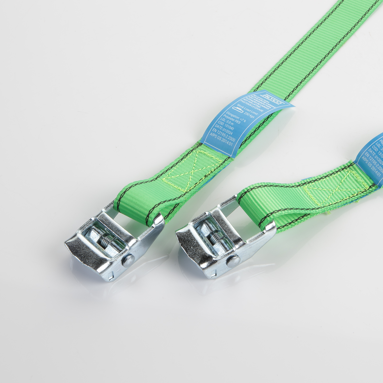 Set 2 cintas amarre con hebilla 25 mm x 3 M Alyco