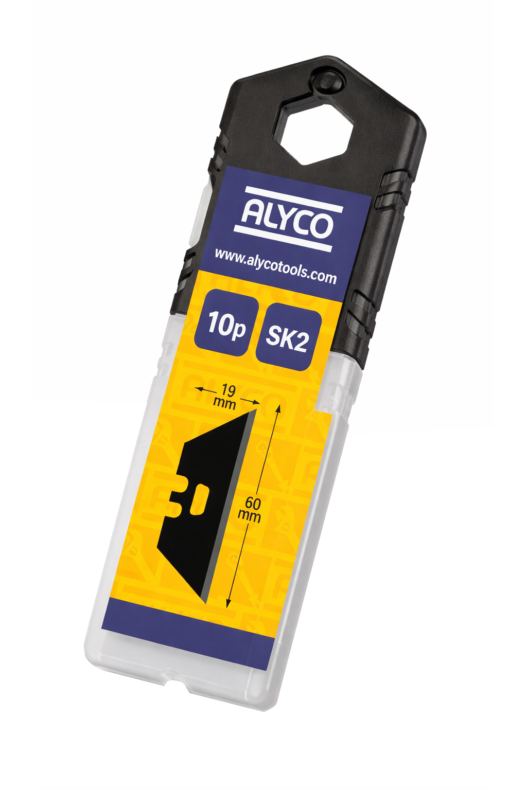 Dispensador De 10 Cuchillas Trapezoidales con Agujero SK2H Alyco