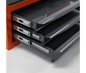 Arcón Metálico De 3 Cajones ALYCO ORANGE