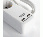 Base Múltiple Con Interruptor 3, 5 o 6 Enchufes Y 2 Usb, Cable 3X1,5 1,4 Metros ALYCO