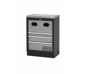 Armario Base Met. 3 Cajones + 2 Orificios Enc. Acero Inox Alyco