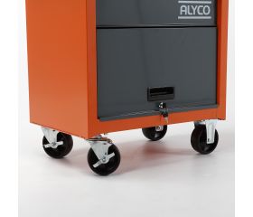 Carro Metálico De Dos Cajones Y Portón ALYCO ORANGE