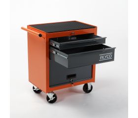 Carro Metálico De Dos Cajones Y Portón ALYCO ORANGE