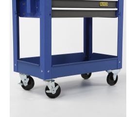 Carro Metálico De Taller Con 2 Cajones Con Bandeja Y  CompartimEnto Superior De Apertura Horizontal ALYCO