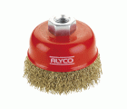 Cepillo De Taza Alambre Ondulado Latónado Para Amoladora ALYCO