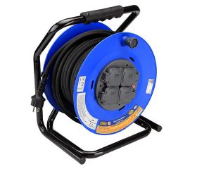 Retractable British Type Extension AC Power Cord Reel with Three Pin Plug  Cord Length 100m - China Cable Reel, Cable Reel Schuko Europe