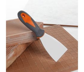 Espátula Flexible Acero Al Carbono Con Mango Bimaterial ALYCO ORANGE